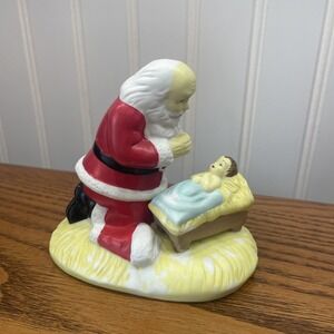 Vintage THE KNEELING SANTA by Roman BABY JESUS CHRISTMAS 1983